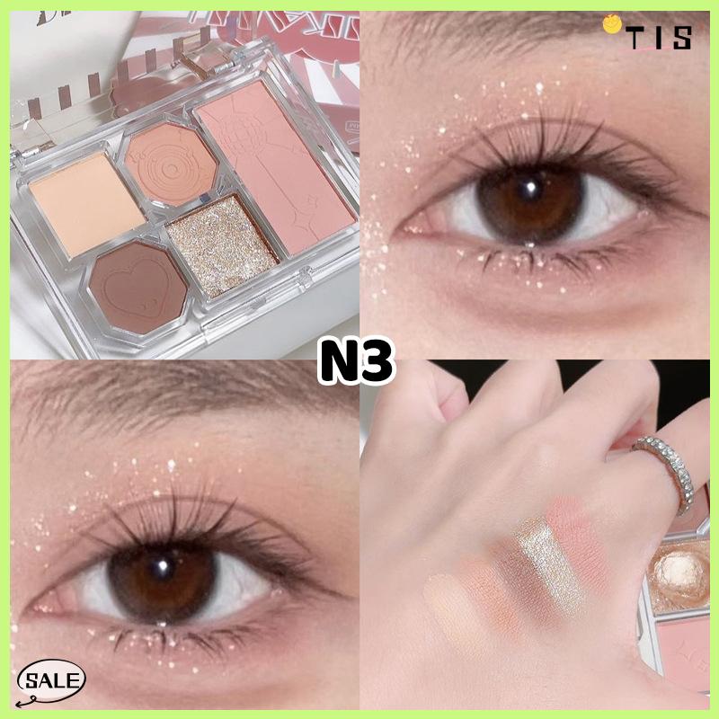 Follow Get New【TIS】 Dikalu 5 màu sắc bóng mắt tấm mềm sương mù đôi mắt đen mờ Pearlescent lâu dài không thấm nước mắt sắc tố trang điểm tấm Hàn Quốc - 4
