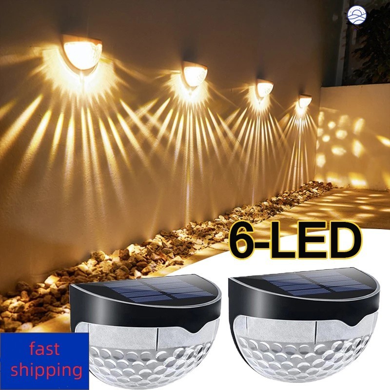 Bán Chạy Đèn LED Năng Lượng Mặt Trời Chống Nước Treo Tường Hàng Rào Cảnh Quan Sân Đèn Ngủ Sân Vườn Ngoài Trời