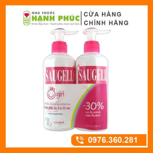Dung dịch vê sinh bé gái saugella chai 200ml