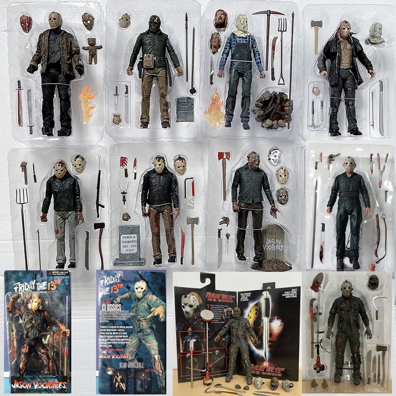 Neca Friday đồ chơi thứ 13 Freddy voorhees máu Mô hình nhân vật Jason mô hình sưu tập quà Halloween 