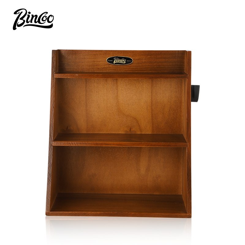 BINCOO Coffee Utensil Storage Cabinet Home Storage Rack Coffee Tool Bar Italian Utensil Storage Rack ราคา 472 บาท*ส่งฟรี