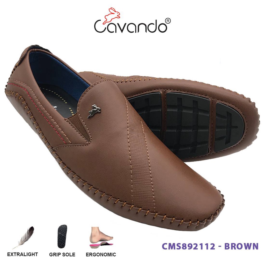 Cavando Men's PU Leather Loafer Shoes CMS892112 Brown