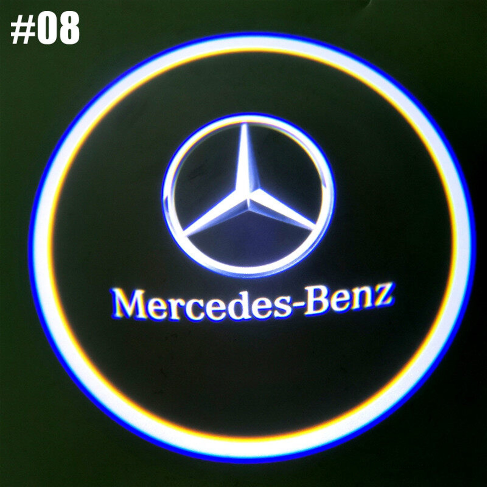 【 รถทุกประเภท】1ชิ้น LEDประตูรถโลโก้ต้อนรับแสงสำหรับบีเอ็มดับบลิวToyota Hondaรถประตูต้อนรับแสงเลเซอร์โลโก้โปรเจคเตอร์โคมไฟ ไฟต้อนรับรถยนต์ Welcome Light ประตูรถยนต์ไร้สายโคมไฟฉายภาพต้อนรับไฟประตูดัดแปลงแบบสากลจำนวน ISUZU Mazda SUZUKI Mitsubishi KIA BMW TF- ราคา 29 บาท*ส่งฟรี