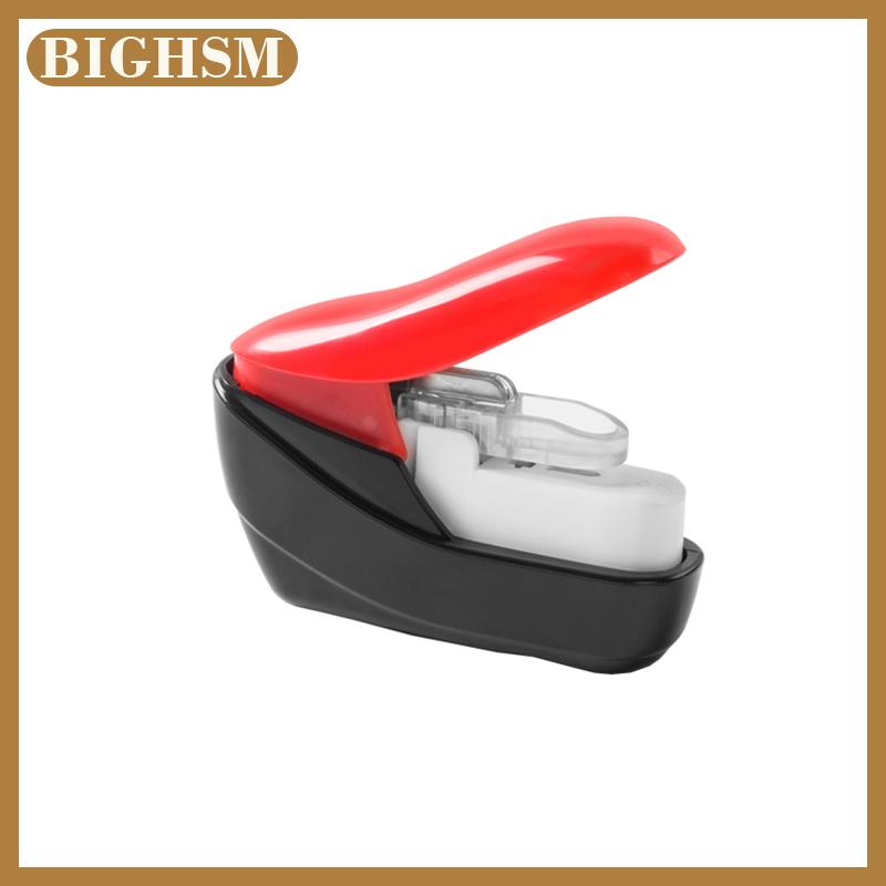 BIGHSM เครื่องเย็บกระดาษแบบพกพาขนาดเล็กเครื่องเย็บกระดาษสำหรับโรงเรียนอุปกรณ์สำนักงาน