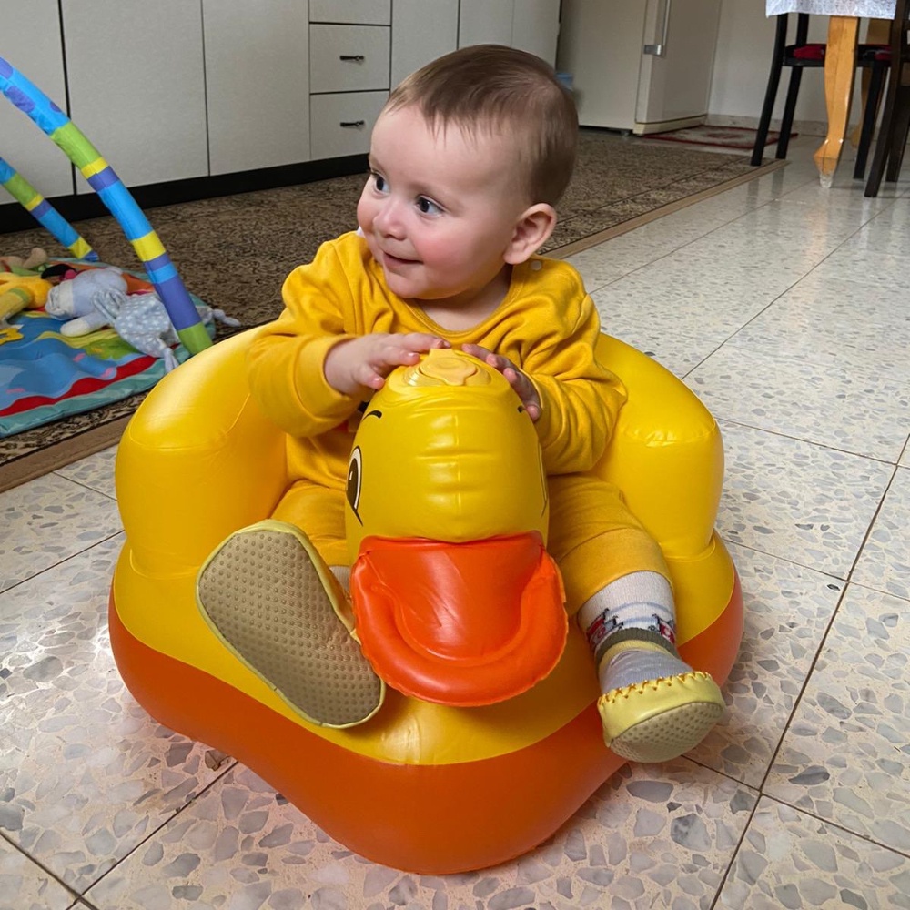 Multifunctional Baby Inflatable Bath Chair Sofa Children Portable Pouf PVC