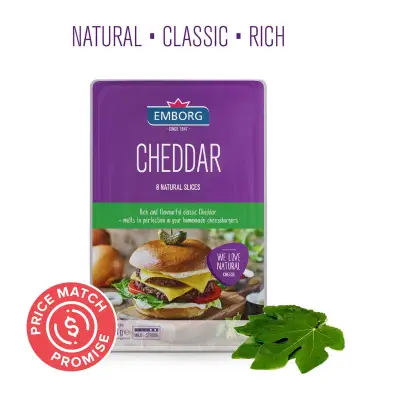 Emborg Cheddar Natural Sliced Cheese