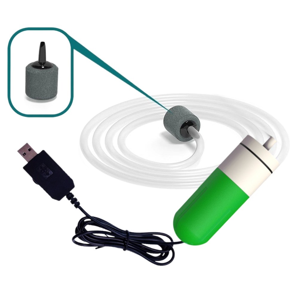 DECALE Điều chỉnh tốc độ Máy bơm không khí oxy cho bể cá Sạc USB Cực kỳ yên tĩnh Bộ lọc hồ cạn thủy sinh Máy tạo oxy nhỏ Tắt tiếng Máy sục khí Máy nén khí Bể cá - 8
