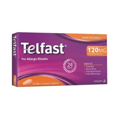 SANOFI Telfast Runny Nose Relief 120g [10 Tablets]