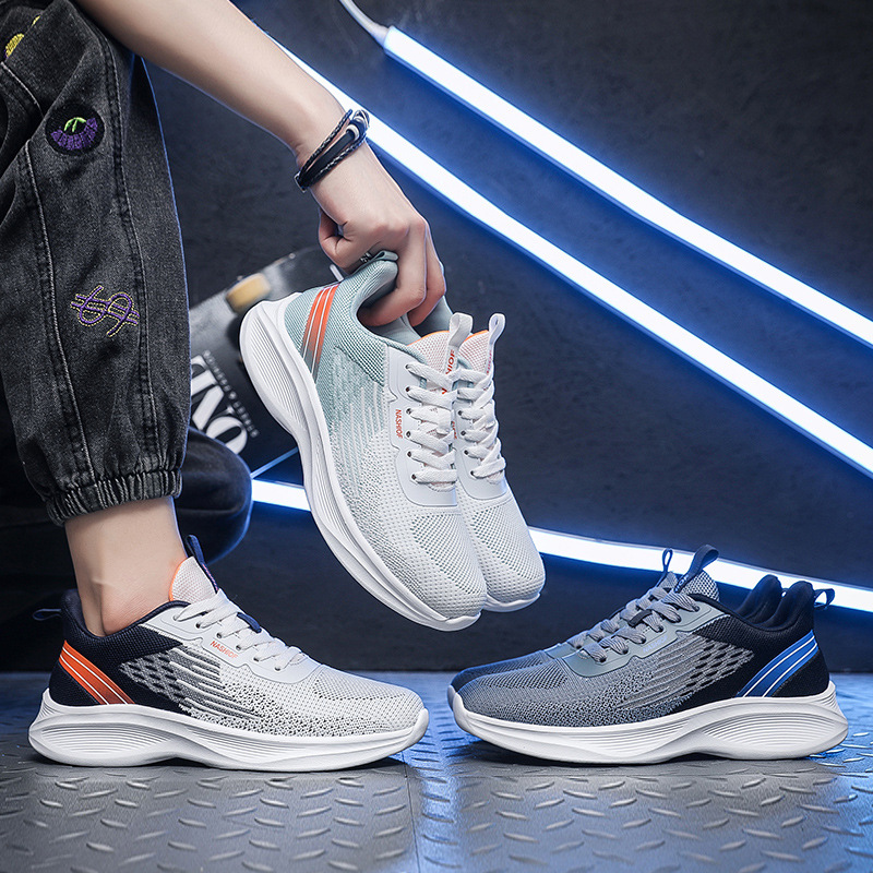 Sports Shoes for Men and Women Fly Woven Running Shoes Breathable Lightweight Fashion Trend Student Sport Sneaker Unisex