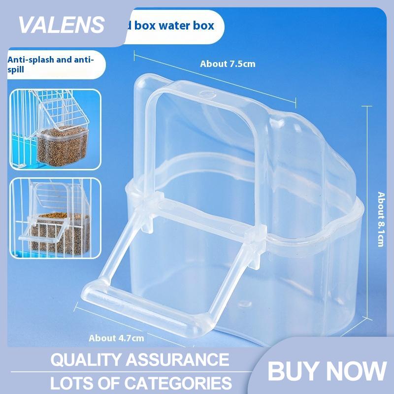 [Valen] Housewear & Furnishings Công suất lớn chim trung chuyển Hộp chống giật gân chim thực phẩm quả bền Vẹt ăn hộp cho chim vừa nhỏ - 3