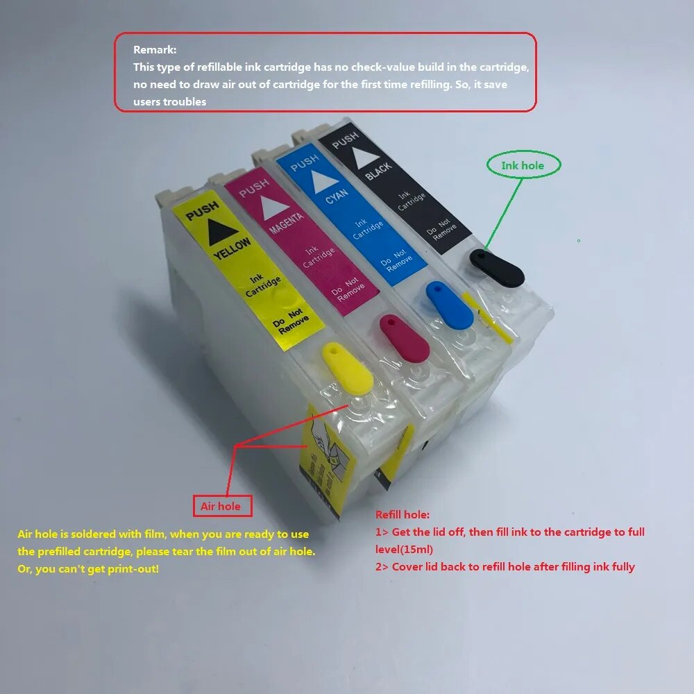Free-delivery YOTAT T1091 T1092 T1093 T1094 Refillable ink for Epson ME 30/300/OFFICE 70/80W/360/510/600F/700FW/1100 (China)