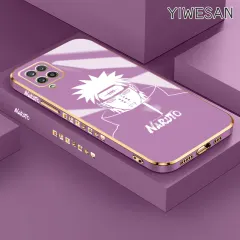 YIWESAN Casing Ponsel untuk Samsung A12 5G M12 F12 A11 M11 Case pelindung HP silikongenggam lapisan Kesing kartun Naruto tahan guncangan Softcase kamera lensa penuh pelindung Casing