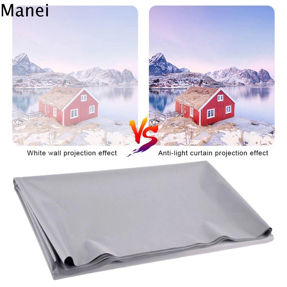 MANEI Chống ánh sáng Màn hình máy chiếu 16:9 HD Màn chiếu Trình chiếu Vải Màn hình chiếu có thể gập lại Trong nhà