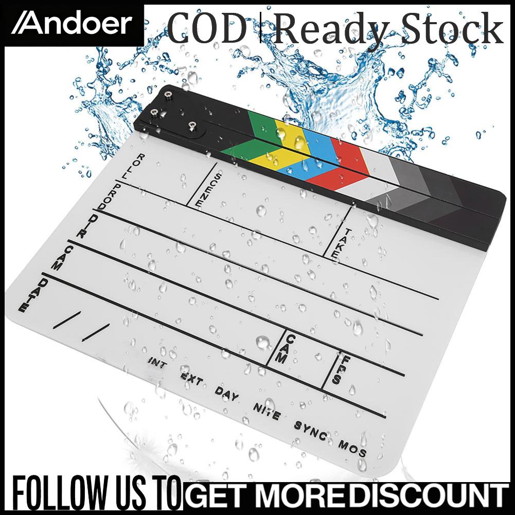 Andoer อะคริลิคผู้กำกับฉาก Clapperboard ทีวีภาพยนตร์แอ็คชั่นบอร์ดตัดฟิล์ม Prop ปากกา (สี/สีขาว) ราคา 567 บาท*ส่งฟรี