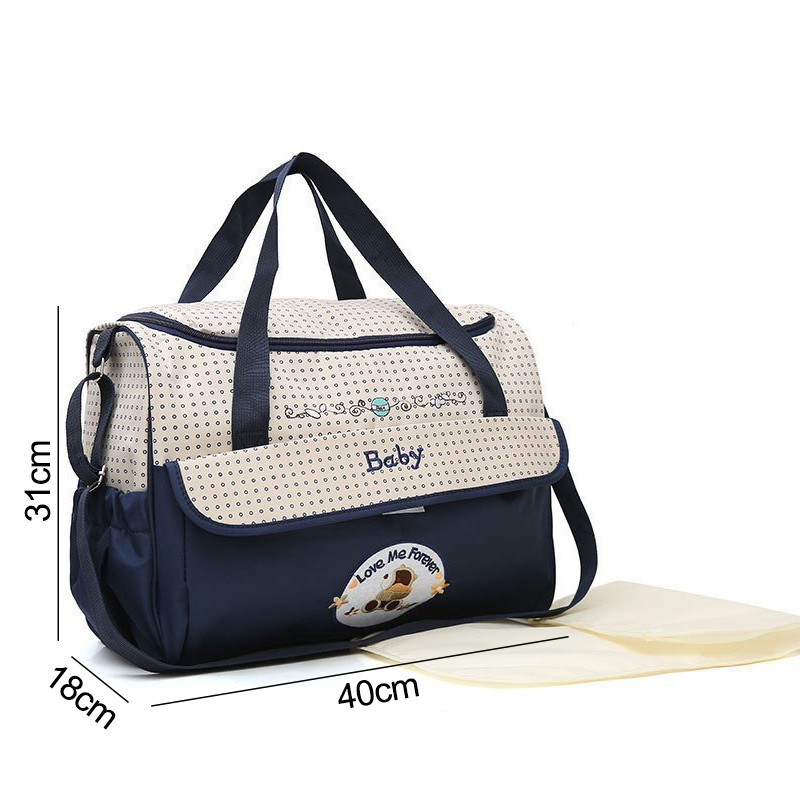 LUCKYBABE Fashionable Mommy Bag Large Capacity Mother and Baby Diaper Bag Multifunctional Waterproof
