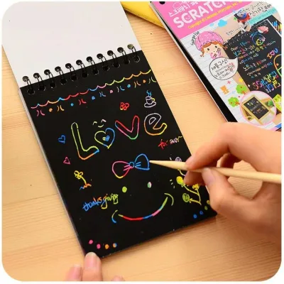 Kids Scratch Notebook Goodie Bag Birthday Gift Children Day Gift School Supplies