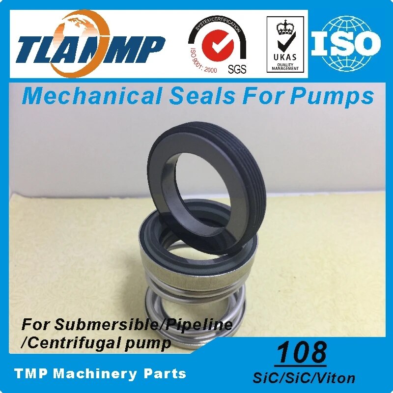 【2023 NEW】 108-28 Tlanmp Mechanical Seals Material: Sic/sic/vit Shaft Size 28mm Vit Rubber Bellow Seal Used In High Temperature Liquid