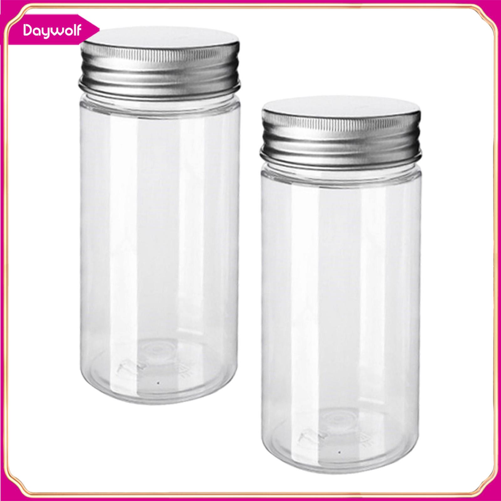 Daywolf 2 Miếng Rỗng lọ lưu trữ chai rỗng Qua Đêm Yến Mạch Container hũ miệng rộng Canning Jar Cho Các Loại Hạt Kem dưỡng thể Du Lịch