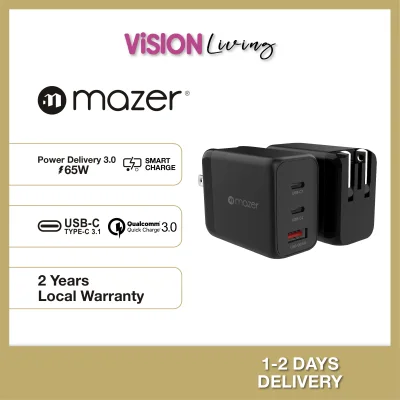 Mazer Infinite Boost SuperMini GaN 65W PD Charger 2 Years Warranty