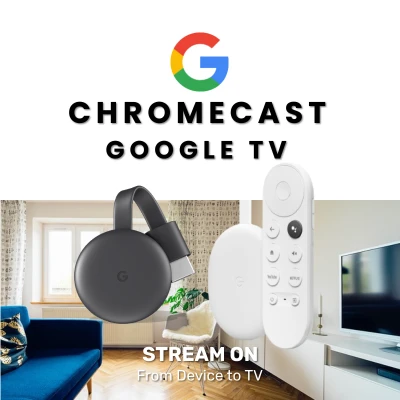 [READY STOCK] Google Chromecast (3rd Generation) - Google Chromecast with Google TV (Latest)