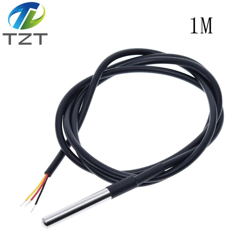 【Online】 DS18B20 Temperature Sensor Module Kit Waterproof 100CM Digital Sensor Cable Stainless Steel