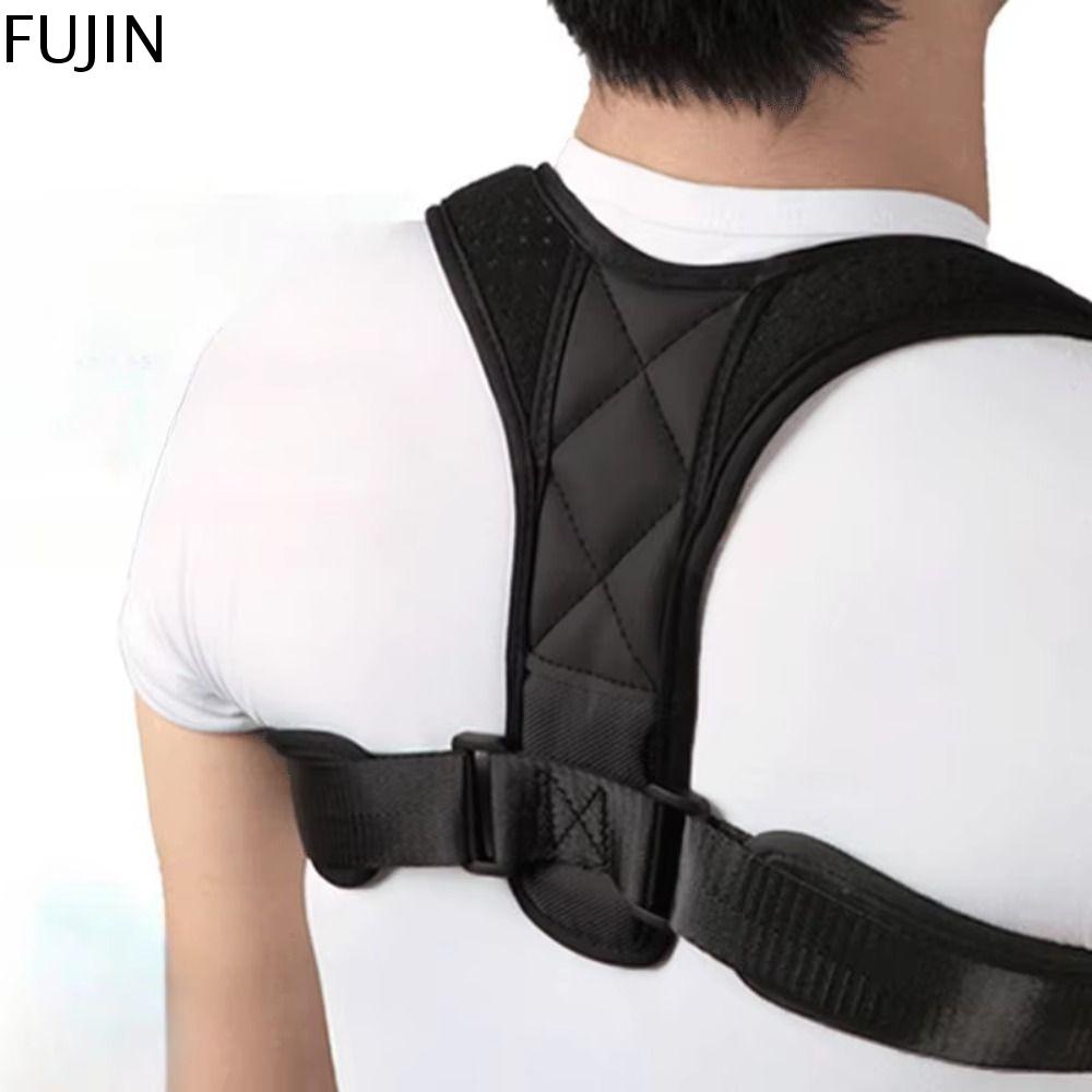 FUJIN Có thể điều chỉnh Máy duỗi lưng Toàn bộ sau Polyester Nẹp lưng trên Máy duỗi vai Thoáng khí Dụng cụ chỉnh sửa tư thế lưng Thể dục