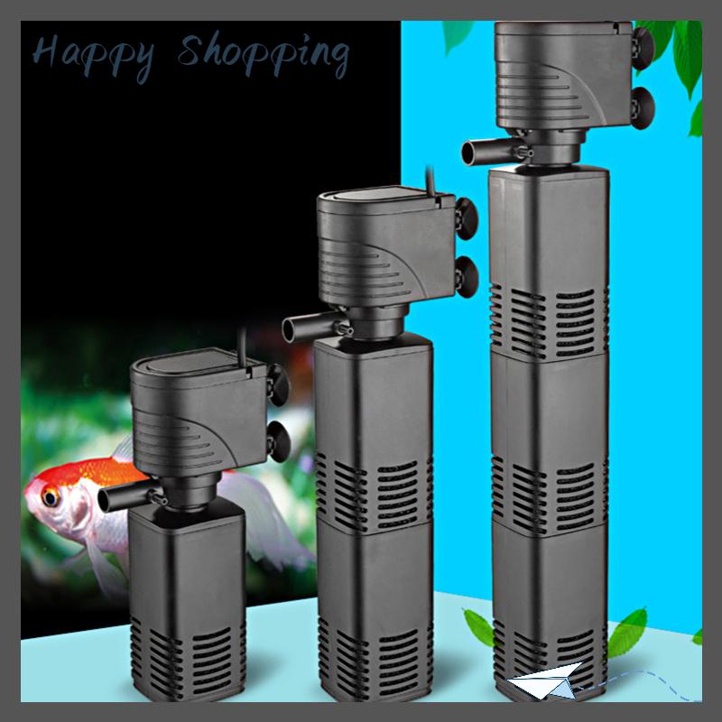 [THS Store] COD Nhựa 3 Trong 1 Fish Tank Lọc Lọc Tăng Oxy Không Khí Aquarium Lọc Với Bên Trong Miếng Bọt Biển 4 6 12 20 30W