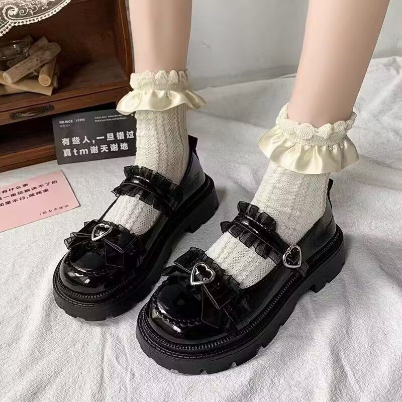 NOYI Giày Bệt Nữ Tiểu Thư Giày Oxford Nữ Đế Cao Giày Suc Nữ Đẹp Đế Giày Búp Bê Nữ Lolita Giày Mary Jane Giày Lolita Nữ Mary Jane Dép Lê Mũi Giày Ngọt Nhật Bản Lolita Mary Jane Giày Da Đế Dày Mùa Xuân Hè JK Giày Đơn