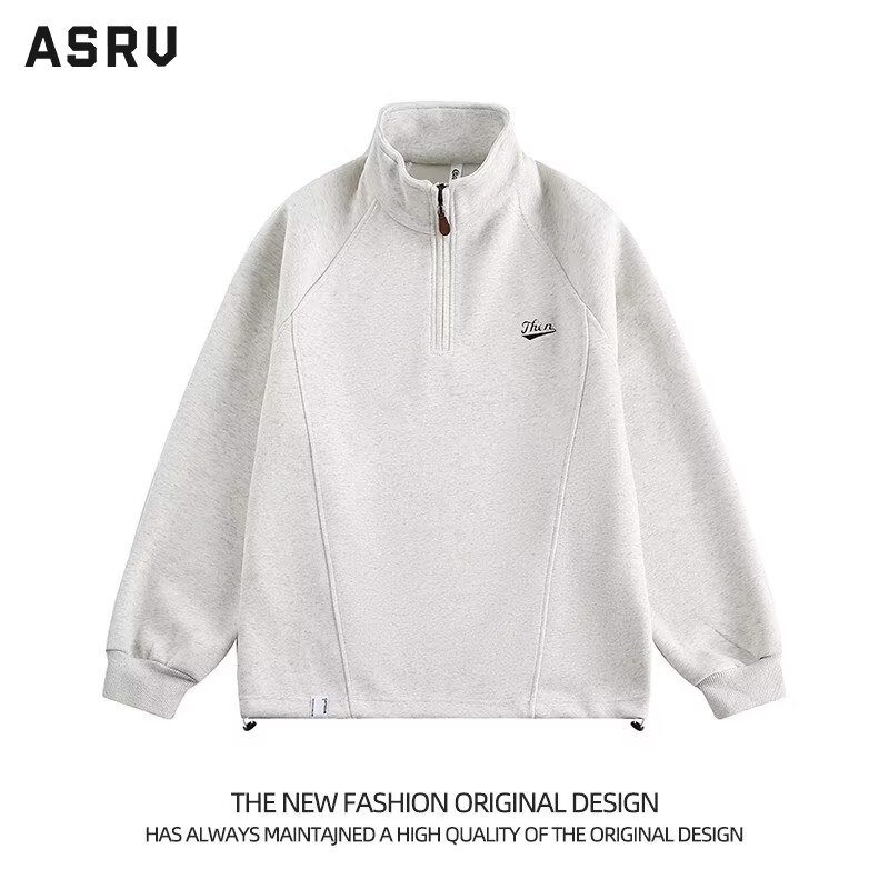 ASRV áo hodie áo khoác hoddie áo hoodie đi học sweater áo thu đông Thêu đứng lên Áo Hoodie có cổ của nam giới lỏng lẻo hàng đầu thường ngày