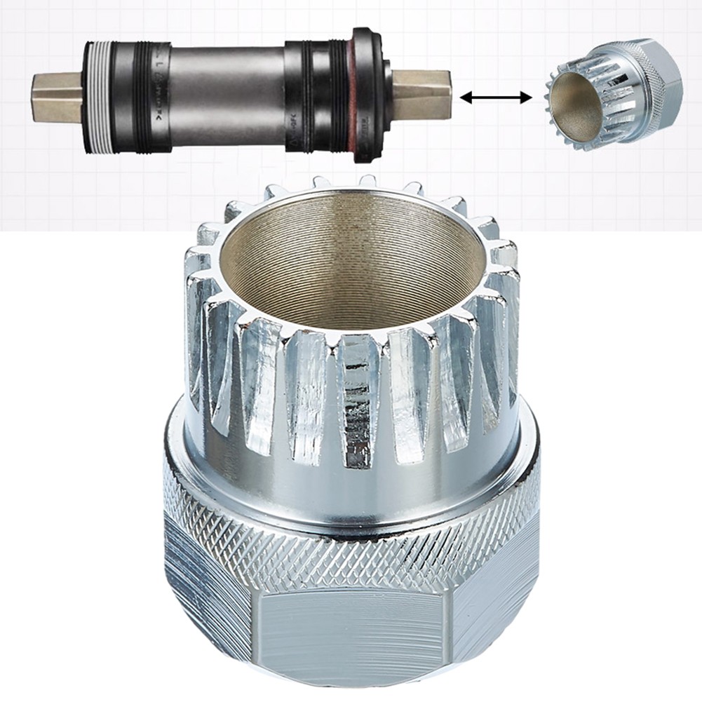 Xe đạp trục giữa dụng cụ loại bỏ cho Shimano 20-răng đi xe đạp spline cờ lê cờ lê thép không gỉ