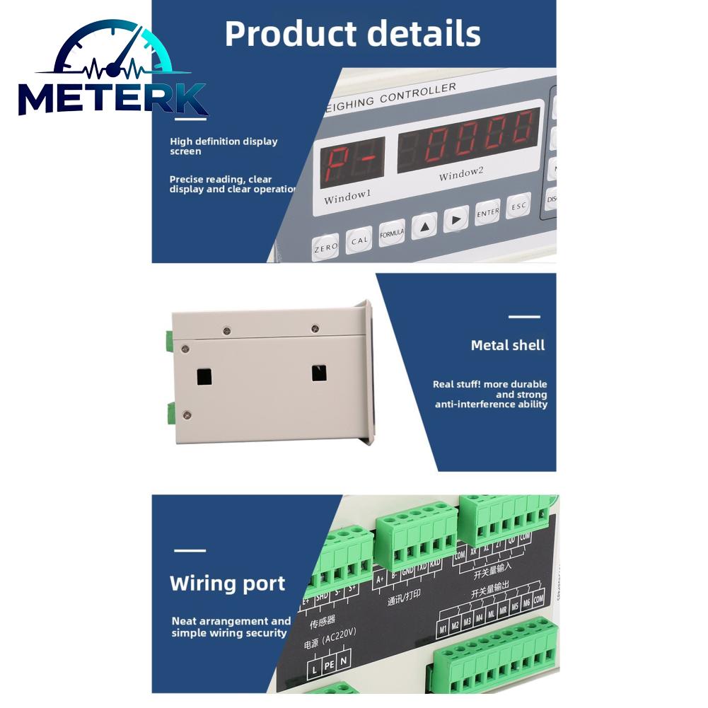 Meterk Bộ điều khiển cân hiệu chỉnh tự động chỉ báo tế bào tải cho trạm nhựa đường Giá 3,604,000 Đồng*Miễn phí vận chuyển