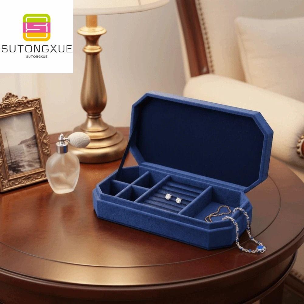 SUTONGXUE สร้อยข้อมือ ต่างหู ถุงบรรจุภัณฑ์เครื่องประดับ ความจุขนาดใหญ่ แหวน สร้อยคอ กล่องเก็บเครื่องประดับ ง่าย ผู้จัดการ ที่เก็บเครื่องประดับกำมะหยี่ การเดินทาง ราคา 725 บาท*ส่งฟรี