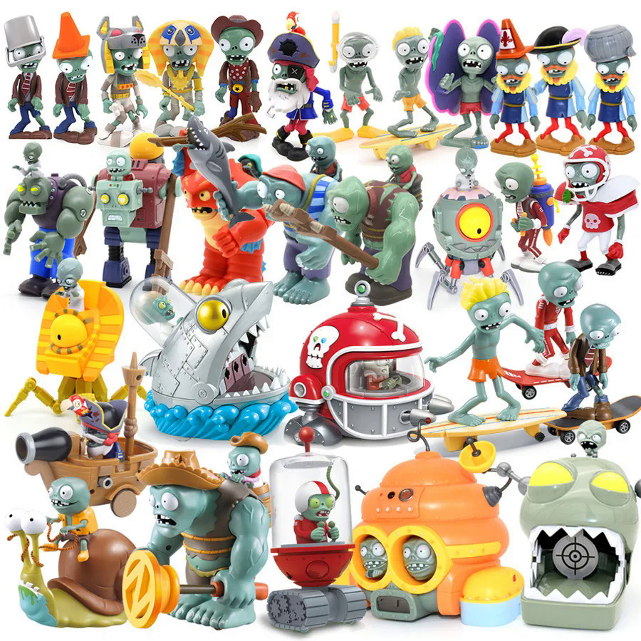 1pcs Plants VS Zombies số lượng lớn các bộ phận nhân vật hoạt hình đồ trang trí mô hình footballzombie cờ khổng lồ Zombie pvz búp bê trẻ em Quà Tặng đồ chơi