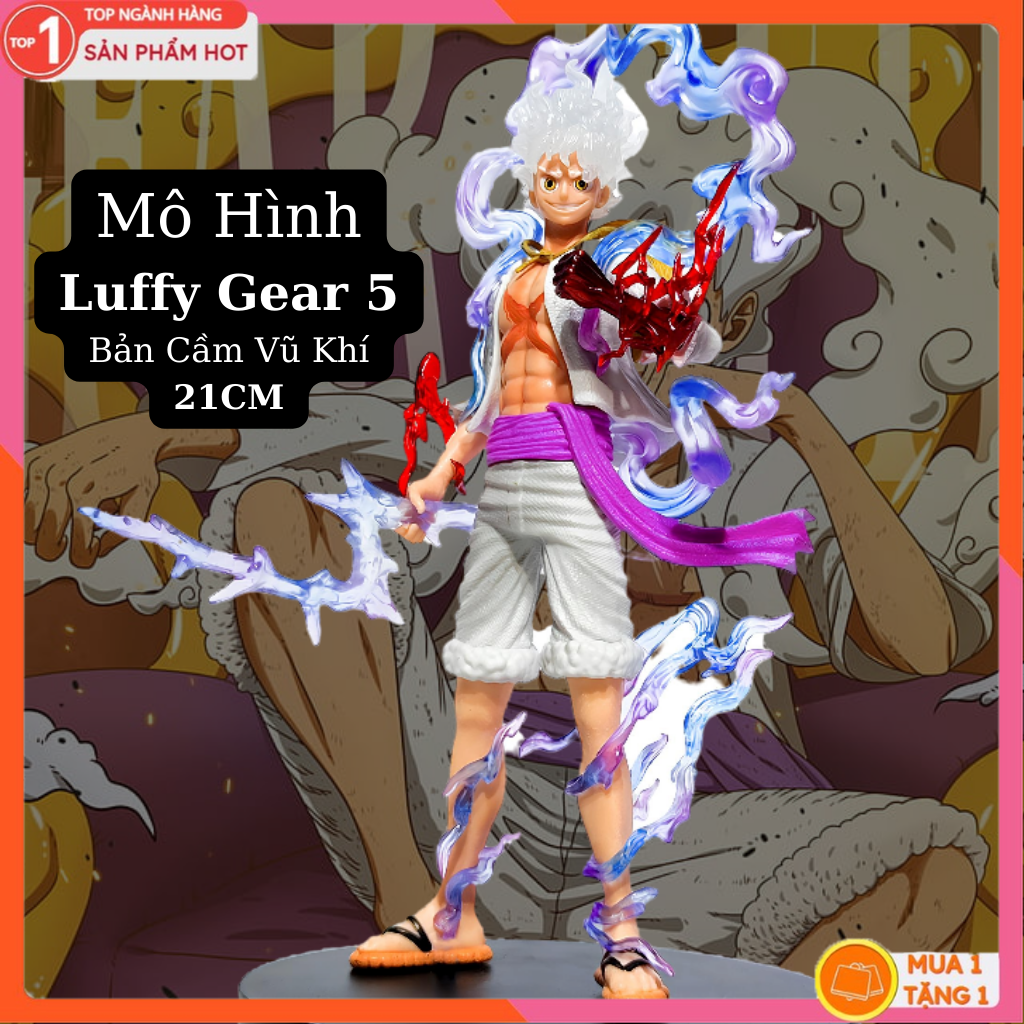 Mô Hình Luffy Gear 5 Bản Có Vũ Khí 21cm Mô hình One Piece Figure Mô Hình Anmie One Piece Luffy Vua Hải Tặc