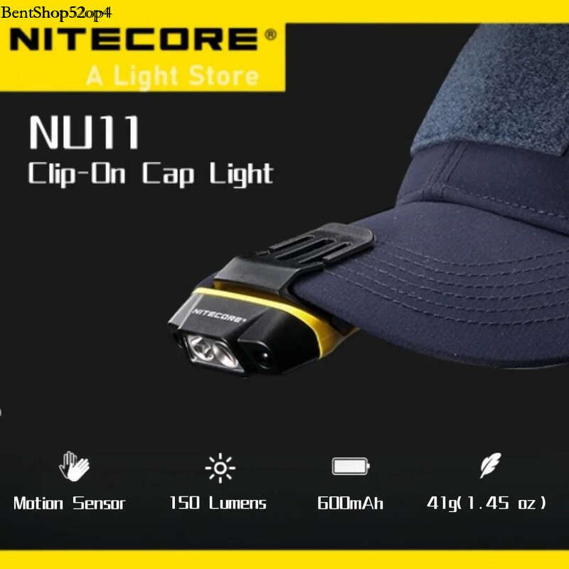 Đèn Pha NITECORE Nu11 Chip Cảm Biến Hồng Ngoại Thông Minh Mũ Trắng Đỏ Sạc Usb-C Pin 600Mah Đèn Tìm K