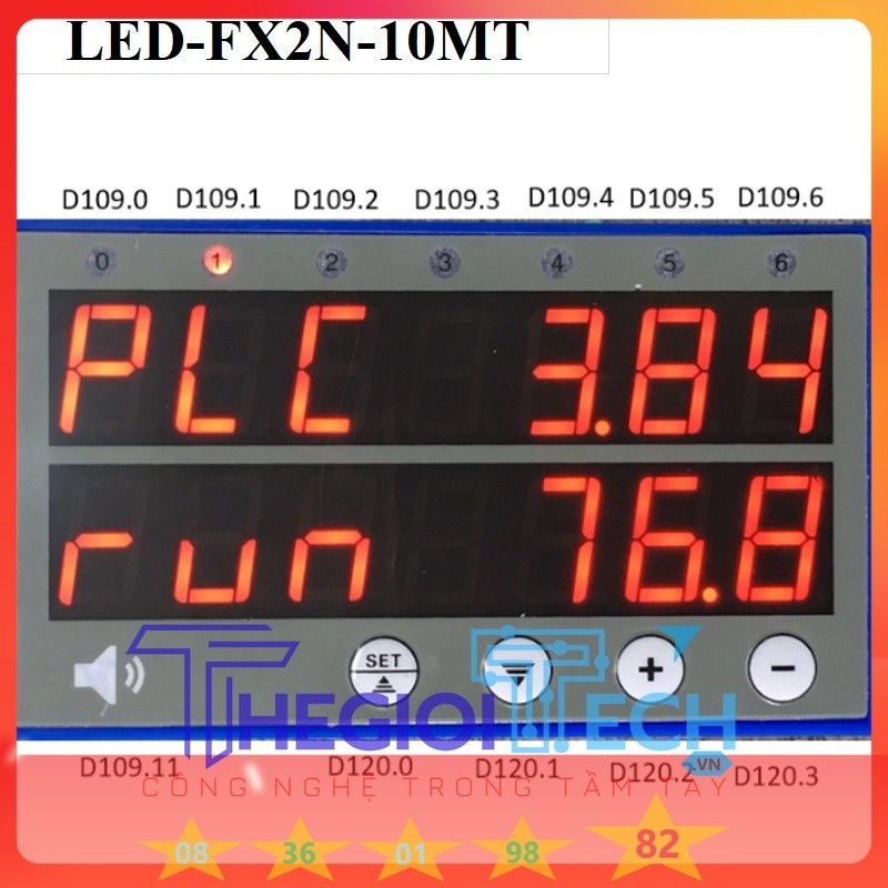 Màn hình HMI LED 2 x 7 số tích hợp PLC FX2N - 10MT