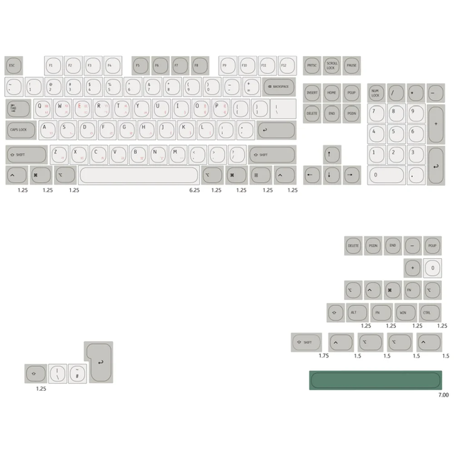 Npkc Hangul Keycaps Set Hàn Quốc ma hồ sơ Retro Keycap PBT Nhật Bản mũ cho công tắc Cherry MX nical 