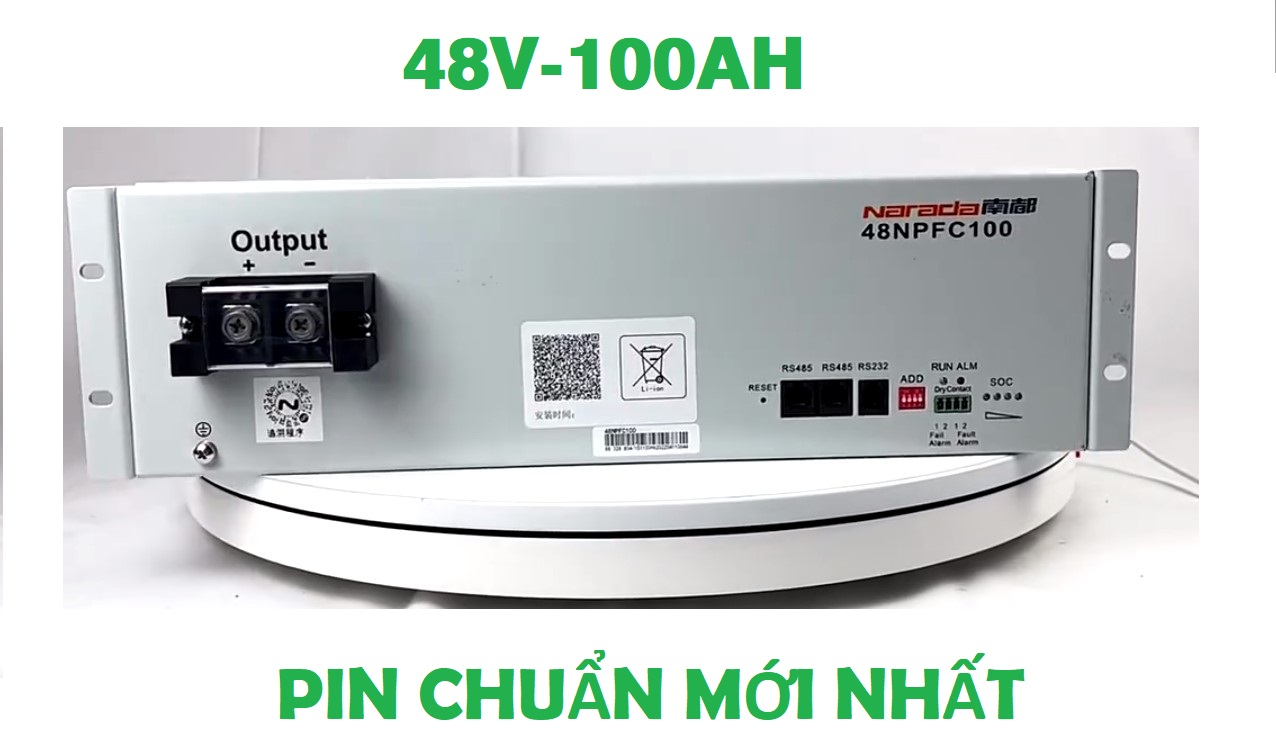 Pin Lithium LiFePo4 Narada 481V 100Ah Có giao tiếp-Lithium Narada 48NPFC100 48V 100Ah.