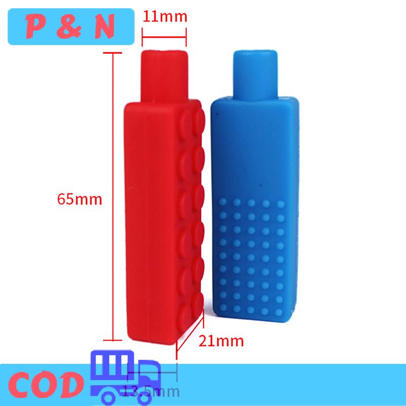 P&N 1 chiếc nắp bút chì nhai được đồ chơi cảm giác nắp bút chì Gặm nướu bằng silicon