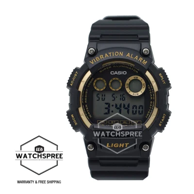 [WatchSpree] Casio Standard Digital Black Resin Strap Watch W735H-1A2 W-735H-1A2