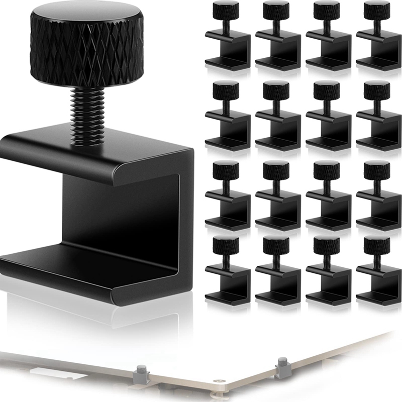 16Pcs Glass Bed Clips Clamps Adjustable for 3/Pro/V2/3S/ 5/-10,-10S Pro 3D Printer Heat Bed Fixed Clips