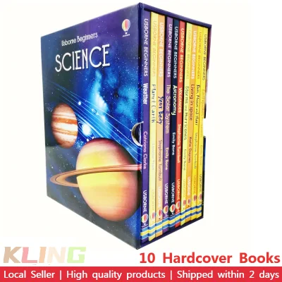 [SG stock] Usborne Beginners Science Box Set Collection (10 Hardcover Books) Solar System Earth Weather Volcanoes Storms Hurricanes and Astronomy Children Day