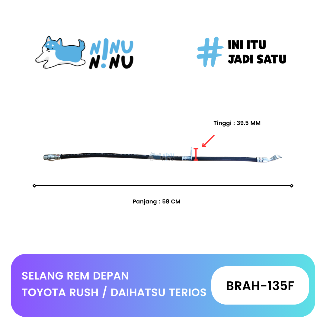 Selang Rem Brake Hose Toyota Rush Harga  37,650 Ringgit*Penghantaran Percuma