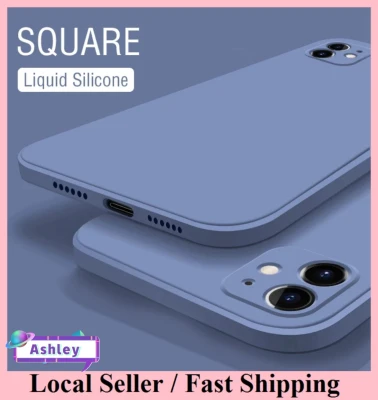 Classic Square edge Soft Liquid Silicone Phone Case For iPhone 13 / 13 Mini / 13 Pro / 13 Pro Max / 11 Pro / 11 Pro Max / 12 / 12 Pro / 12 Pro Max / 12 Mini Luxury Solid Phone Cover