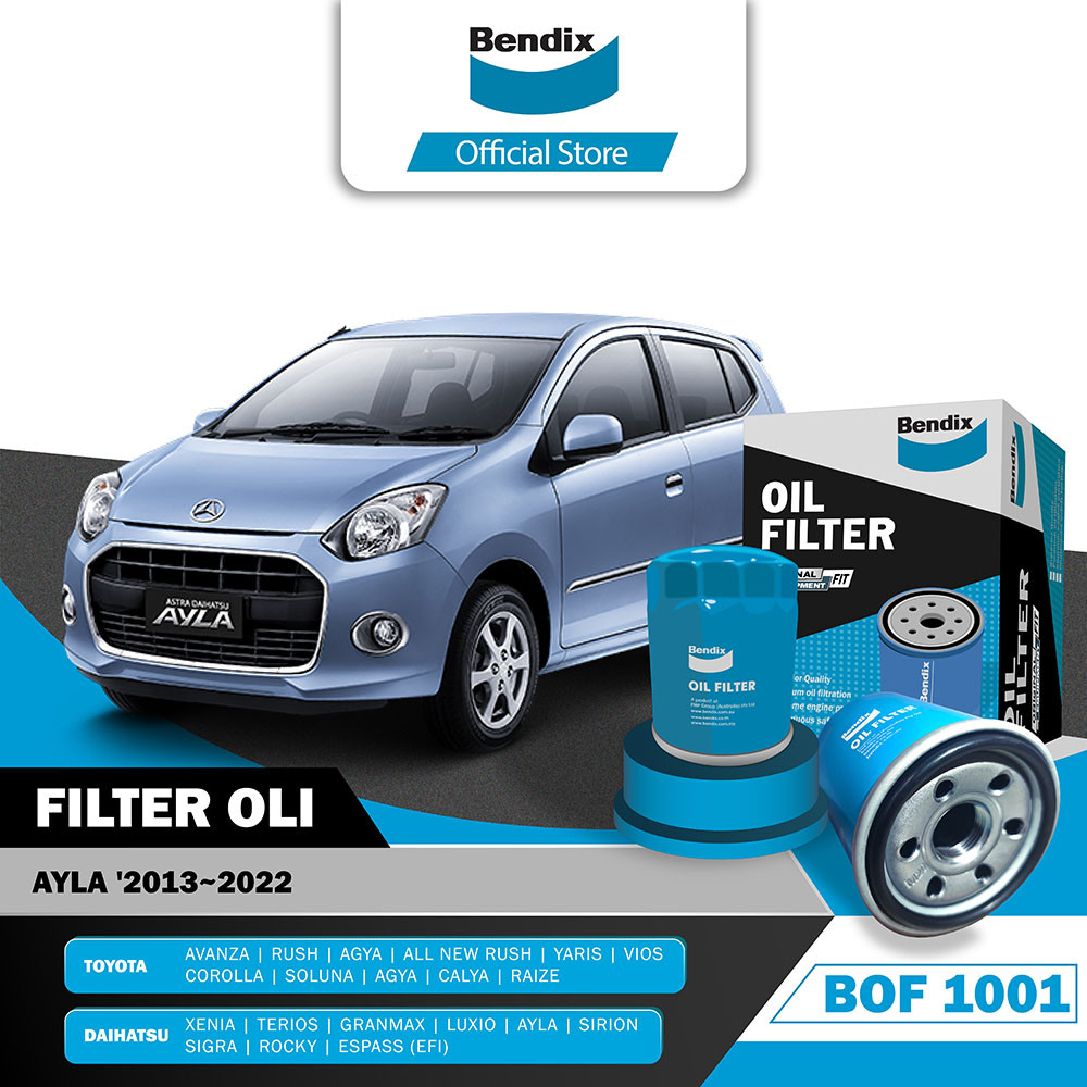 Bendix Filter Oli Saringan Oli Mobil Daihatsu Ayla 2013-2022 - BOF1001 Harga 42,300 rupiah*Gratis Ongkir