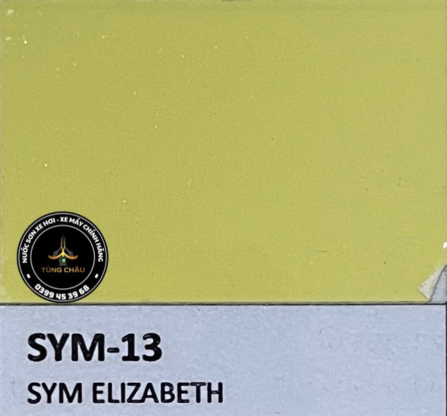 Nước sơn xe máy pha sẵn SYM-13 - Màu vàng nhạt Sym Elizabeth