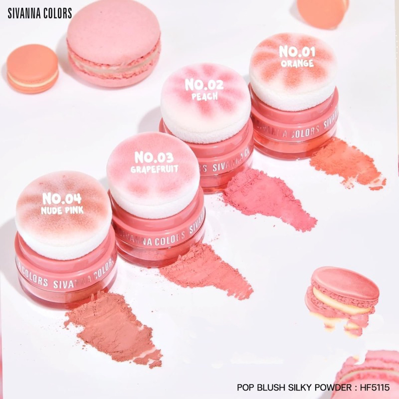 Phấn má hồng dạng bột hf5115 sivanna colors pop blush silky powder