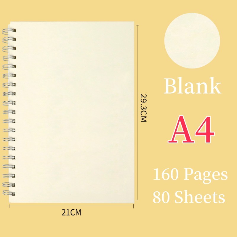 PP Matte coil notepad Horizontal Line notebook A5 thickened notepadCoil school Supplies