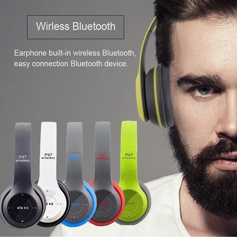 Tai nghe không dây P47 Tai nghe Bluetooth Extra Bass Tai nghe không dây có Mic TF-Idl-VN