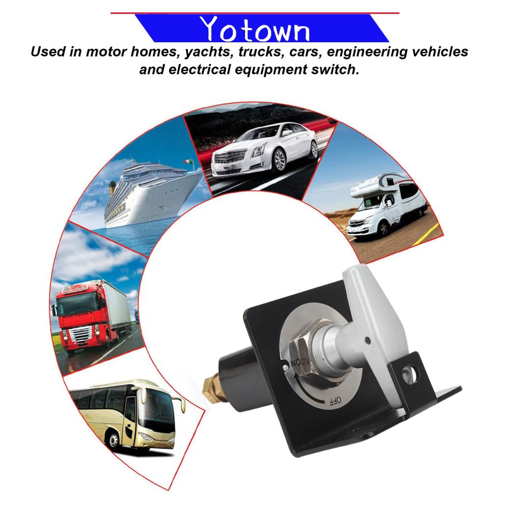 Yotown Công Tắc Ngắt Kết Nối Pin Công Tắc Ngắt Pin Dòng Điện Cao Chống Thấm Nước Ứng Dụng Rộng Rãi 12V Đến 48V Bền Với Tấm Khóa Cho Ô Tô RV Và Thuyền Giá 665,000 Đồng*Miễn phí vận chuyển